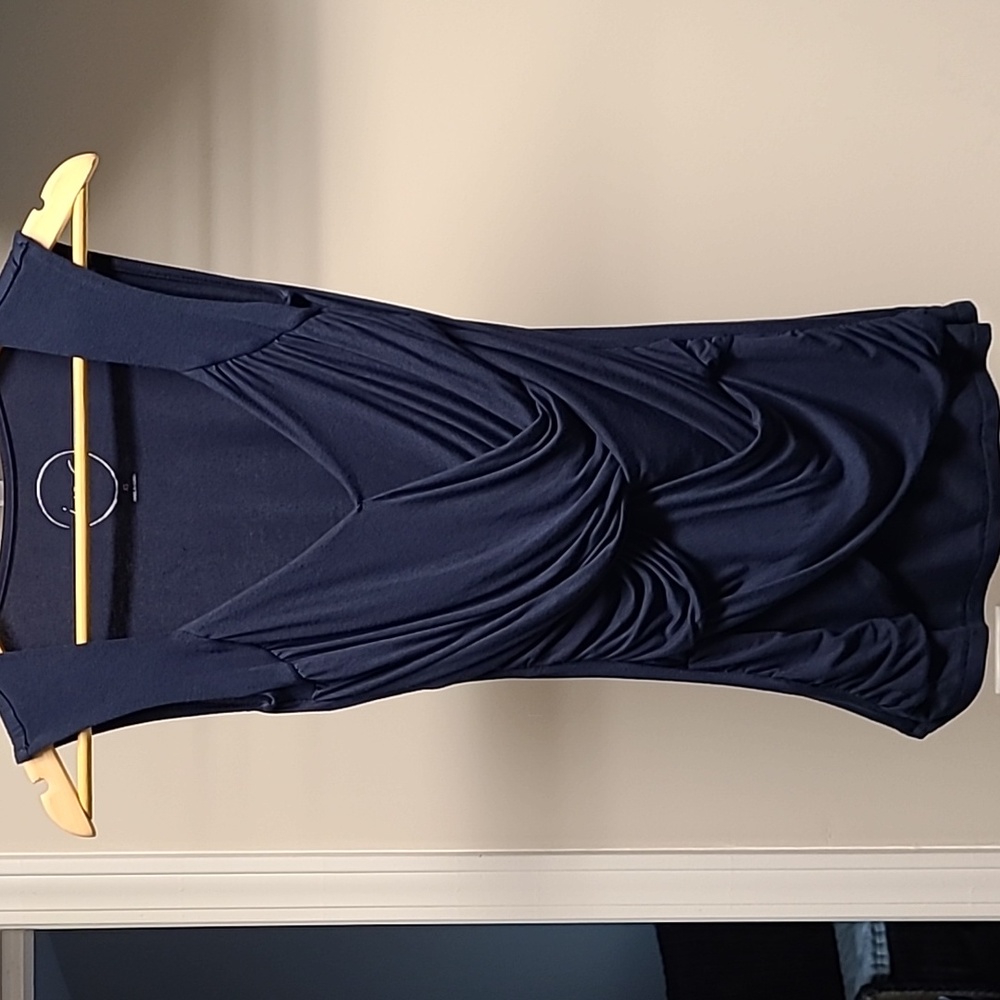 Inc. Navy Blue Sleeveless Wrap Top Size: XS